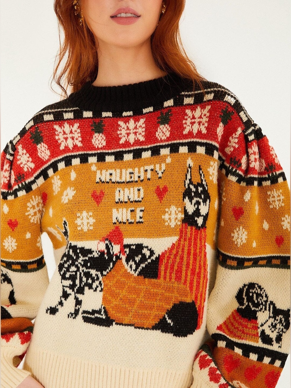 NWT FARM Rio Naughty and Nice Fair Isle Sweater Small - Picture 2 of 11